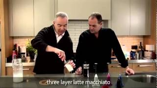 aerolatte  milk frother makes three layer caffè latte macchiato [upl. by Attegroeg380]