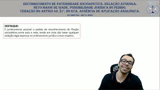 STJ INFO 834 paternidade socioafetiva e adoção [upl. by Whitby]