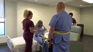 Physical Therapy Transfer Training  How To Transfer From Wheelchair To Bed [upl. by Farhi]