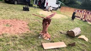 A fabulous range of wooden sculpture at Caerleon festival 2024 [upl. by Eonak]