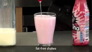 How to make a fat free milkshake using an aerolatte milk frother [upl. by Gnet574]