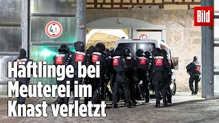 Gefängnismeuterei Polizei stürmt Knast in Thüringen  JVA Untermaßfeld [upl. by Hadihsar]